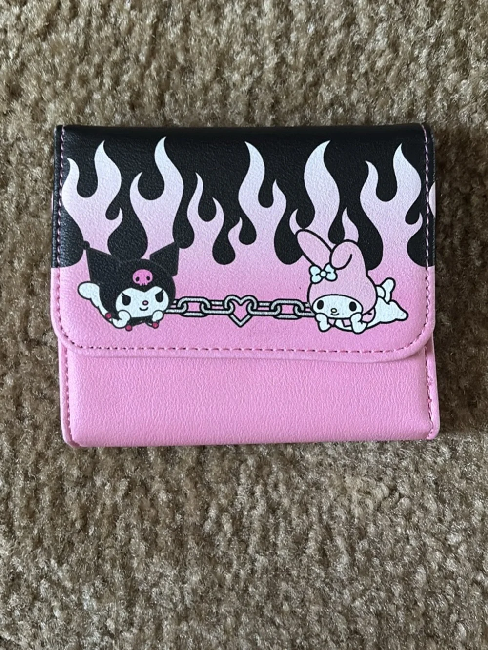 Loungefly Sanrio Kuromi and My Melody Flame Wallet